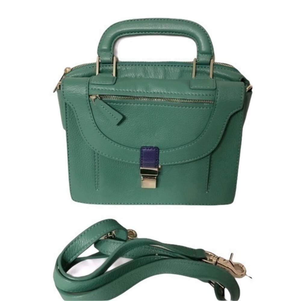 👛 BOTKIER 👛 Leon small satchel green leather